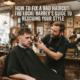 Before-and-after comparison showing how a bad haircut can be corrected with a clean, professionally blended fade and polished hairstyle.